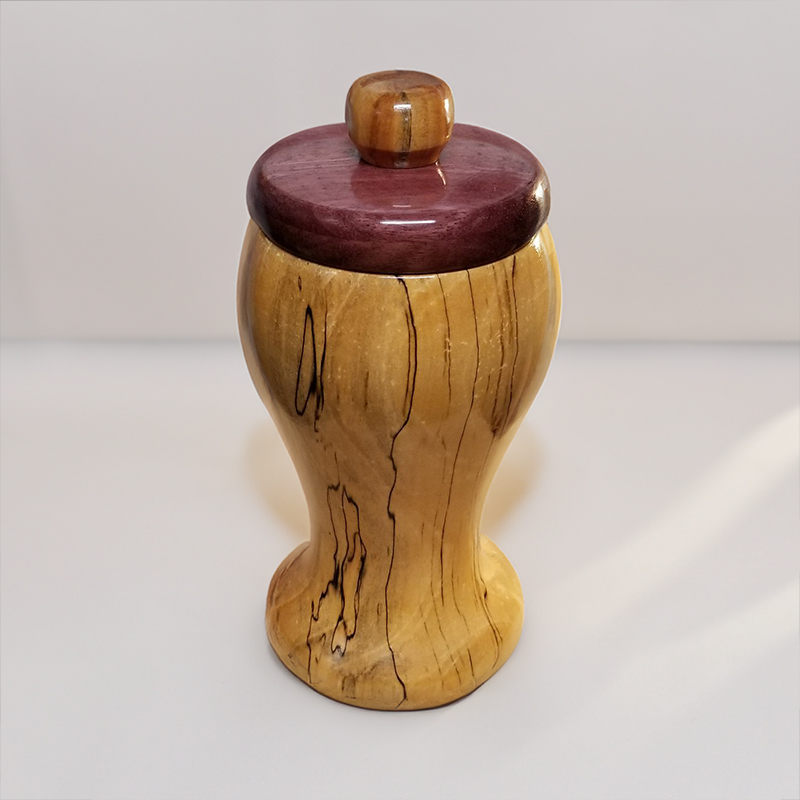 Spalted Maple & Purpleheart Urn