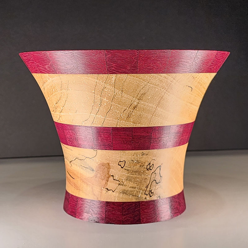 Purpleheart & Spalted Maple Vase